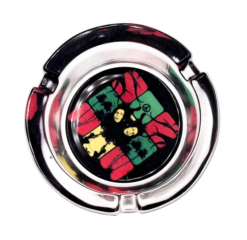 حامل رماد زجاجي ملون من هيتانش إنتربرايزس | حجم قياسي، تصميم كلاسيكي | مثالي كهدية وديكور منزلي | hea2303