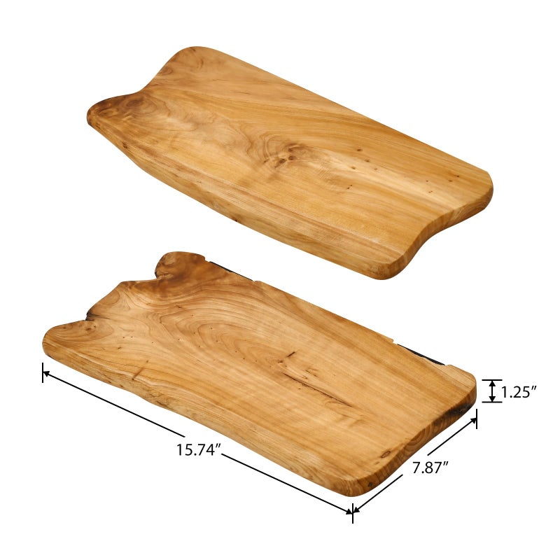 WELLAND 16â€ Cedar Natural Edge Floating Shelf Set of 2 - Image 4