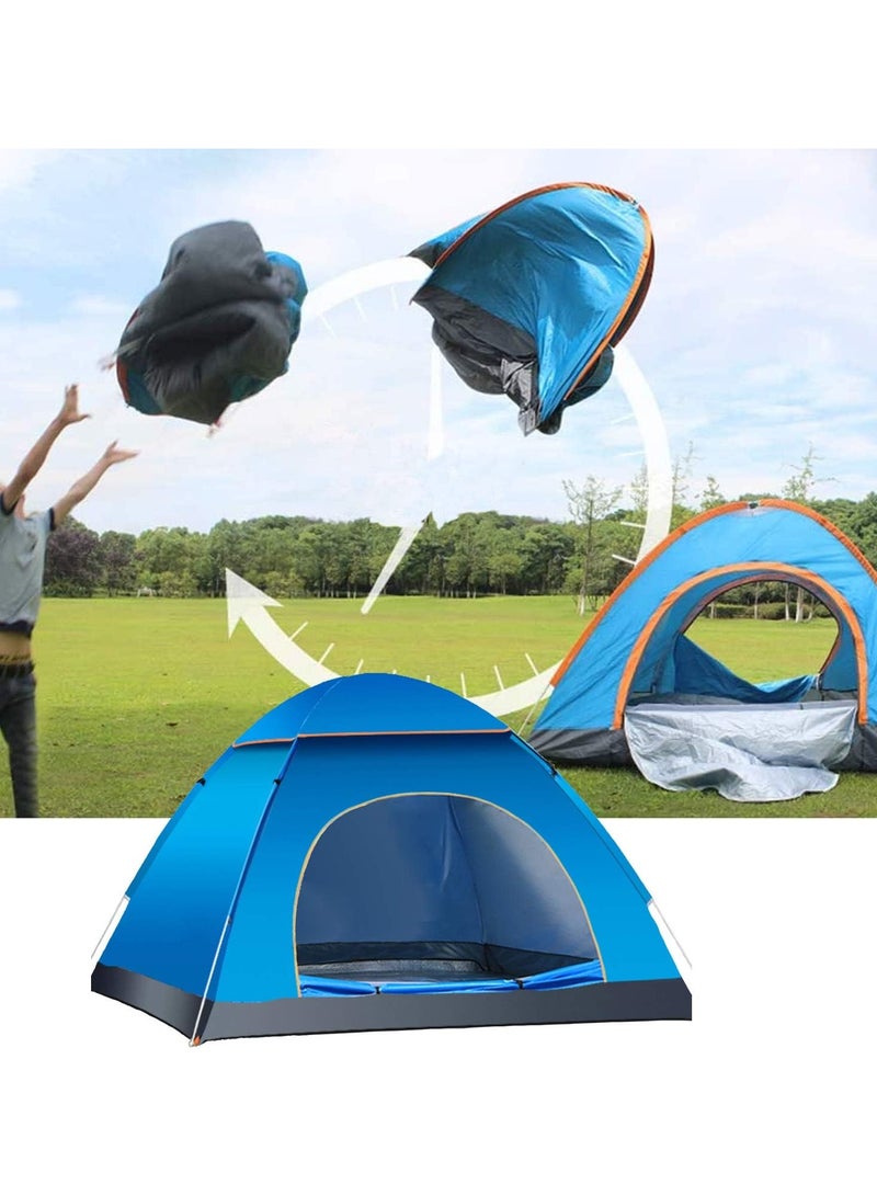 عربست خيمة تخييم، فتح فوري بشكل قبة لشخصين، مقاومة للماء والرياح وحجب الأشعة فوق البنفسجية، تهوية شبكية مع بابين، محمولة وخفيفة مع حقيبة حمل، أعمدة فايبرجلاس، ‎200×200×130 سم - Image 2