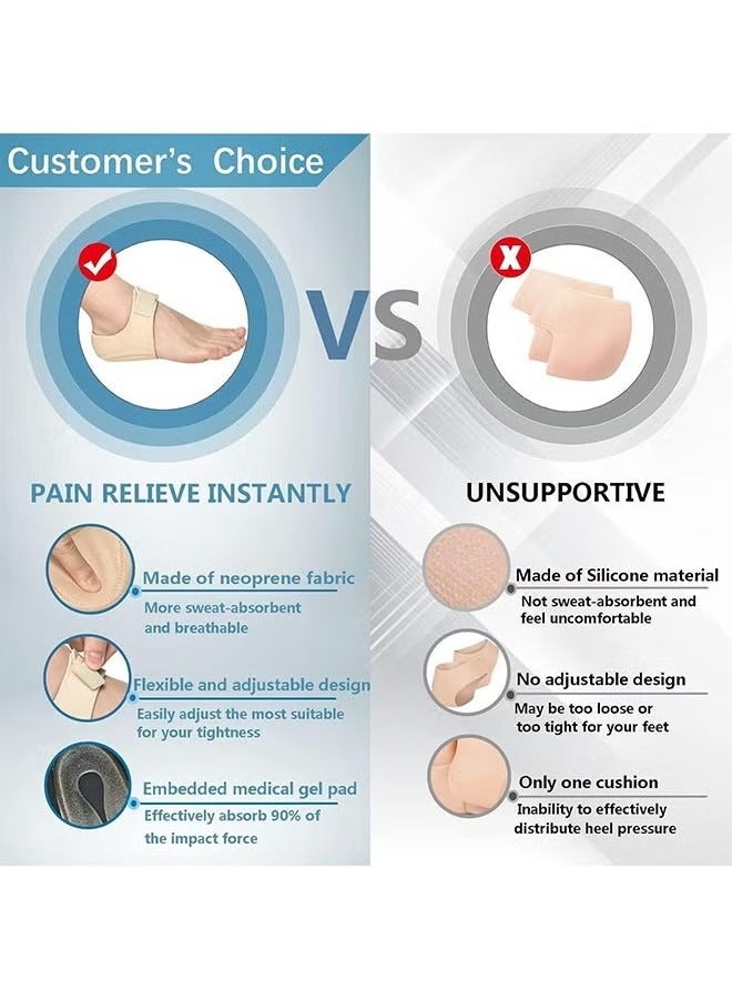 Plantar Fasciitis Socks with Arch Support, Heel Ankle Brace, Heel Pain Cracked, Achilles Tendinitis Blisters, Gel Heel Cushion Pads for Men Women(SIZE:35-40 ) - Image 5