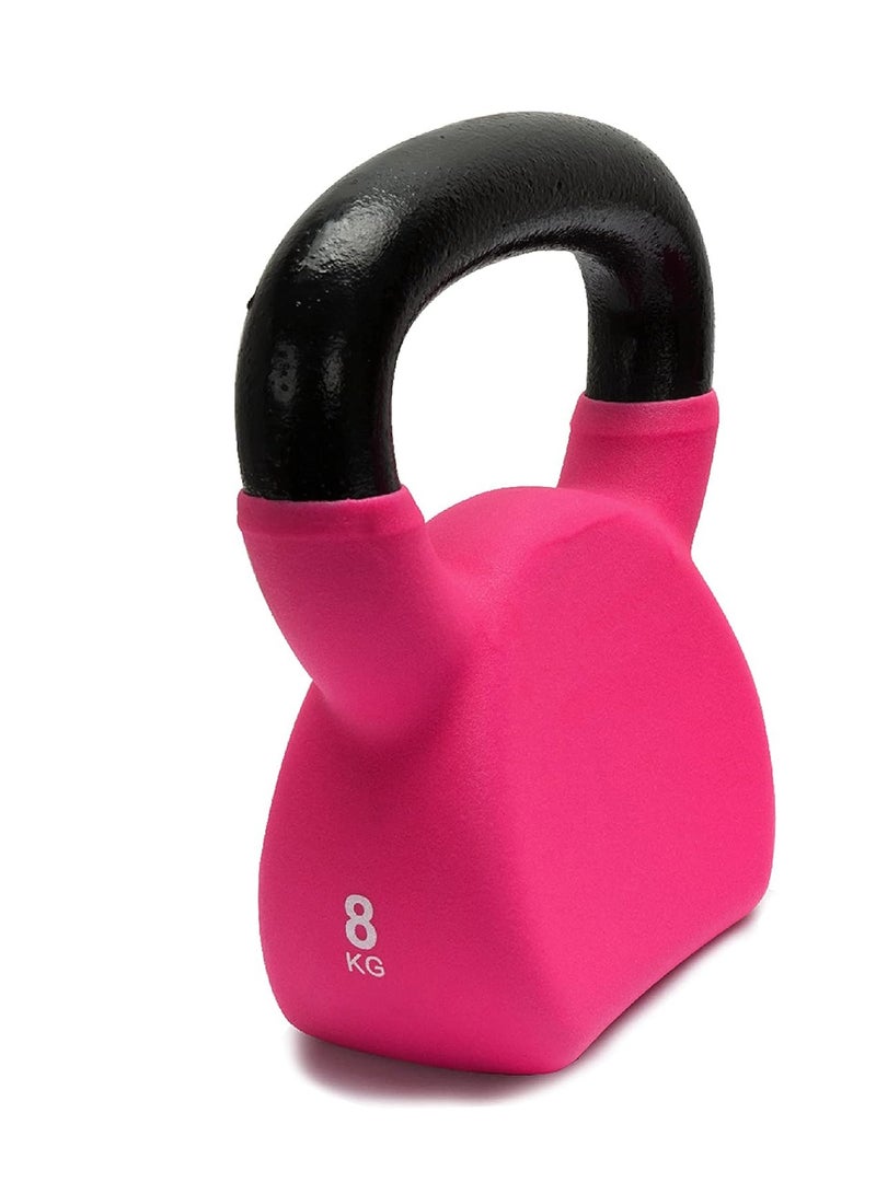 anythingbasic. Vinyl Half Coating Kettle Bell 8 KG | Material : Iron with Rubber Coat | Exercise, Fitness and Strength Training Weights at Home/Gym for Women and Men  - Image 1