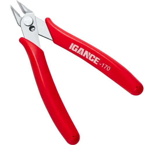 IGAN-170 Wire Cutters, Precision Electronics Flush Cutter, One of the Strongest and Sharpest Side Cutting pliers with an Opening Spring, Ideal for Ultra-fine Cutting Needs. - Image 1