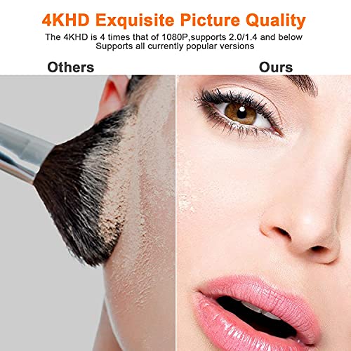 Adoreen 4K HDMI Cable 2 Feet/2 Pack,High Speed 18Gbps Braided HDMI 2.0 Cable Cord,4K@60Hz,2K,1080P,ARC HDR HDCP 3D,Sturdy&Flexible&Untangled&Supreme Texture,Compatible Monitor UHD TV PC PS5 Xbox+5 Ties - Image 3