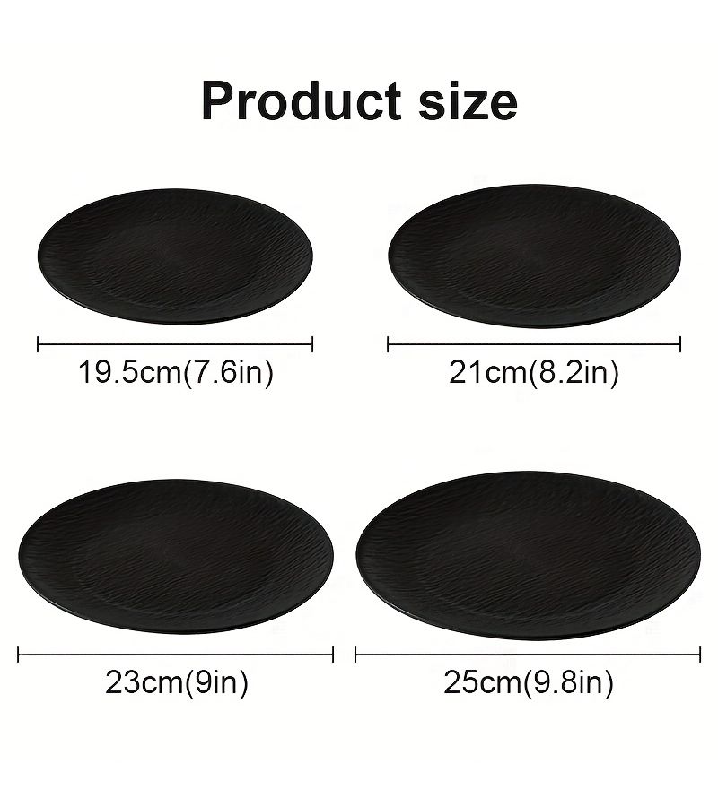 White Plastic Stone Texture Dinner Plates 2 Pack 7.48 Inch for Wedding Party - Image 2