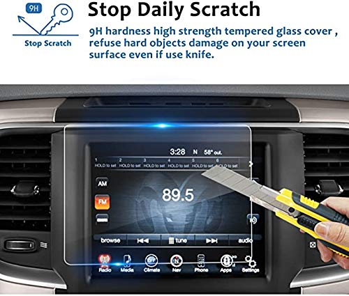 LFOTPP For Ram 1500 Screen Protector 8.4 Inch 2013-2025, for 2014-2024 Jeep Grand Cherokee /2018-2023 Wrangler JL /2020-2023 Gladiator JT /2017-2025 Compass MP/2016-2020 Chrysler Pacifica/11-23 Chrysler 300 - Image 2
