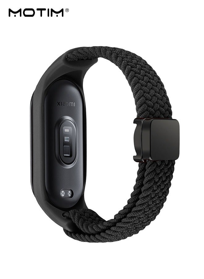 موتيم حزام نايلون مضفر لـ Xiaomi Band 10/9/8 مزود بمشبك مغناطيسي، حزام معصم بديل قابل للتعديل للرجال والنساء - Image 1