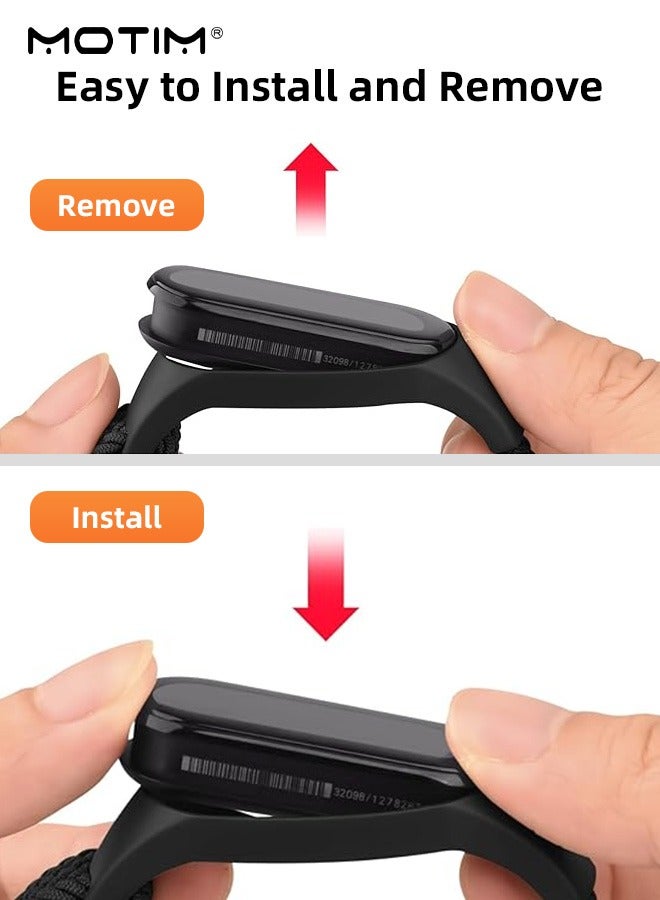 موتيم حزام نايلون مضفر لـ Xiaomi Band 10/9/8 مزود بمشبك مغناطيسي، حزام معصم بديل قابل للتعديل للرجال والنساء - Image 4
