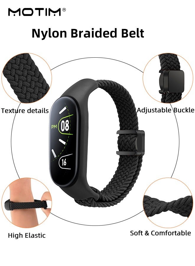 موتيم حزام نايلون مضفر لـ Xiaomi Band 10/9/8 مزود بمشبك مغناطيسي، حزام معصم بديل قابل للتعديل للرجال والنساء - Image 2