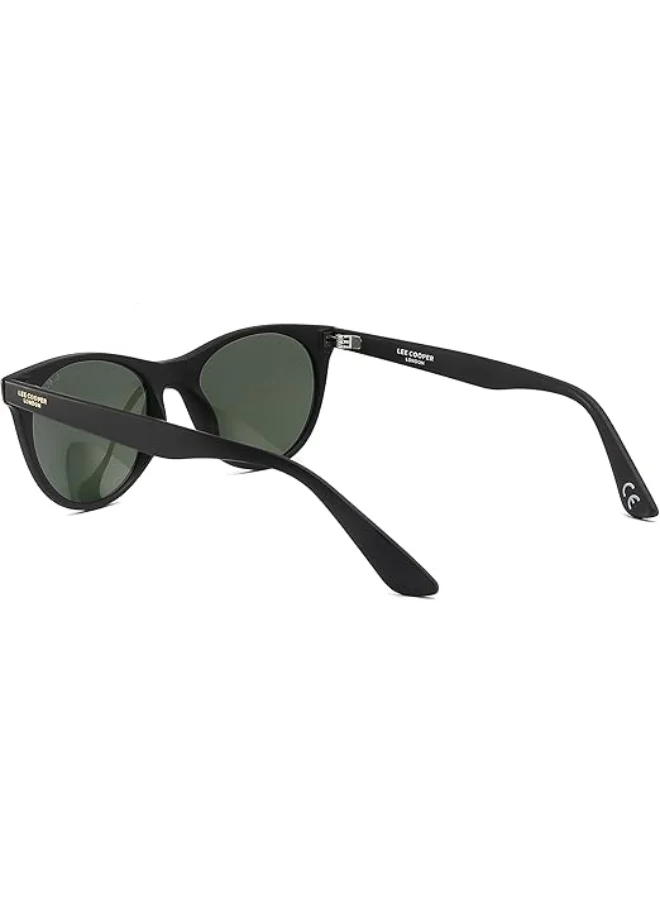 Lee Cooper Polarized Sunglasses Black Frame Green Mirror Lens 52mm  - LC1002C03