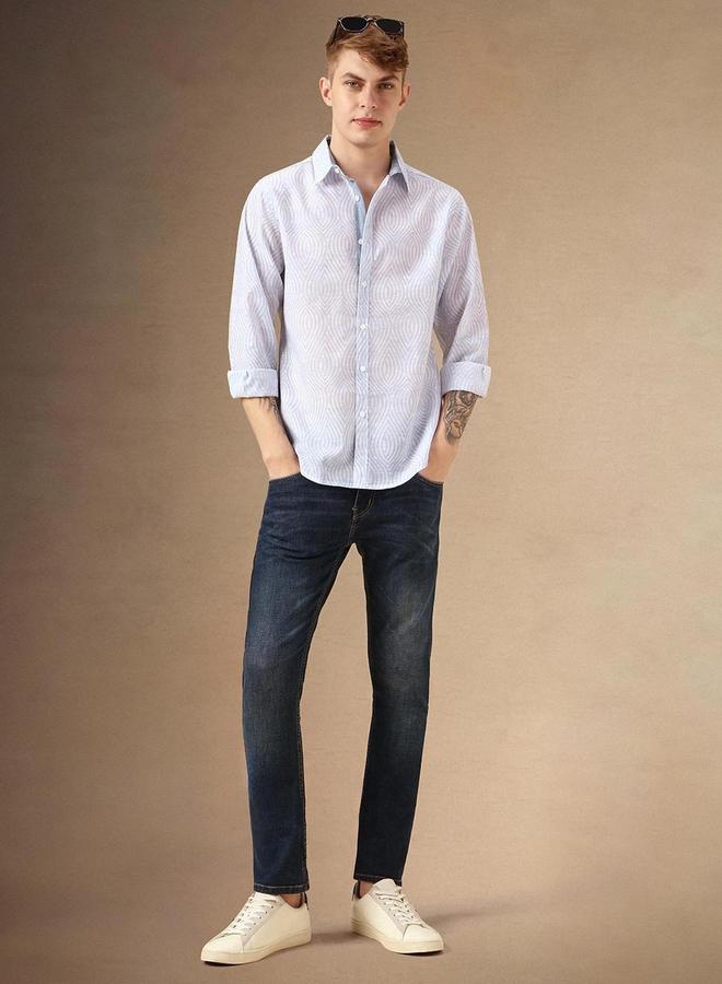 دينيس لينغو قميص كاجوال بطبعة تجريدية من دينيس لينجو للرجال - Image 2