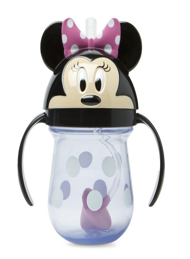 The First Years Disney Minnie Mouse Weighted Straw Cup - Spill Proof Toddler Cups with Flip Top Cover and Silicone Straw - Dishwasher Safe - 7 Oz - 6 Months and Up - Image 1
