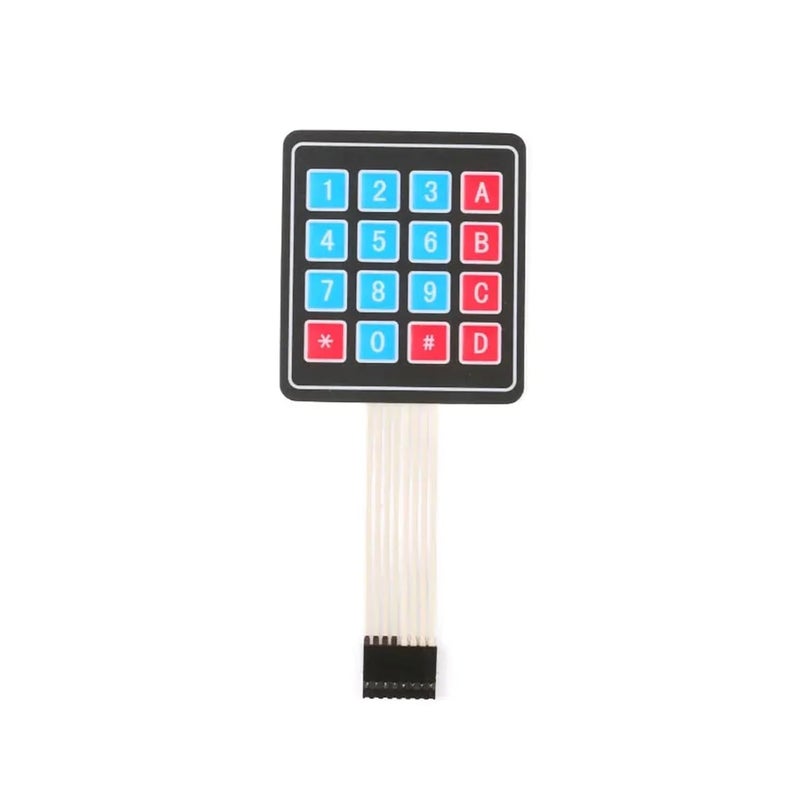 1 * 2 3 4 5 مفتاح غشاء رئيسي 3 * 4 لوحة مفاتيح مصفوفة 4X5 مع 1X6LED (بني) - Image 1