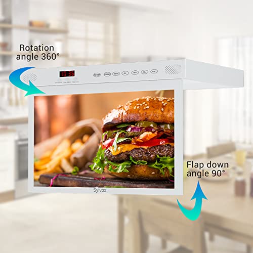 SYLVOX Kitchen TV,15.6 inch Under Cabinet TV, Televison for Kitchen, Smart TV Built-in APP Store, Support WiFi Bluetooth, 1080P Small TV for RV Camper, Bedroom, Boat - Image 4