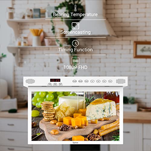 SYLVOX Kitchen TV,15.6 inch Under Cabinet TV, Televison for Kitchen, Smart TV Built-in APP Store, Support WiFi Bluetooth, 1080P Small TV for RV Camper, Bedroom, Boat - Image 3