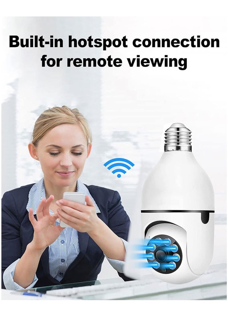 Generic Wireless Security Camera, 1080P WiFi Lampcamera 2 Way Talk 360 Degree Motion Detection Surveillance Camera with Night Vision  - Image 3