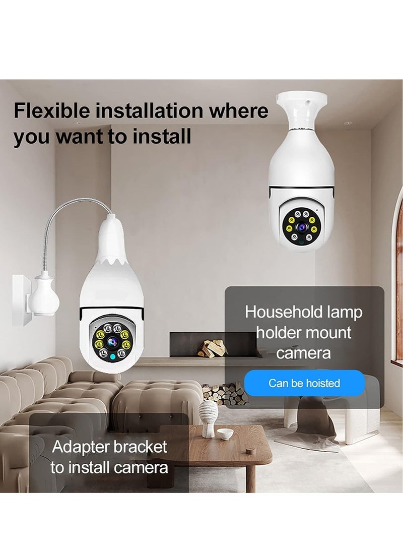 Generic Wireless Security Camera, 1080P WiFi Lampcamera 2 Way Talk 360 Degree Motion Detection Surveillance Camera with Night Vision  - Image 5