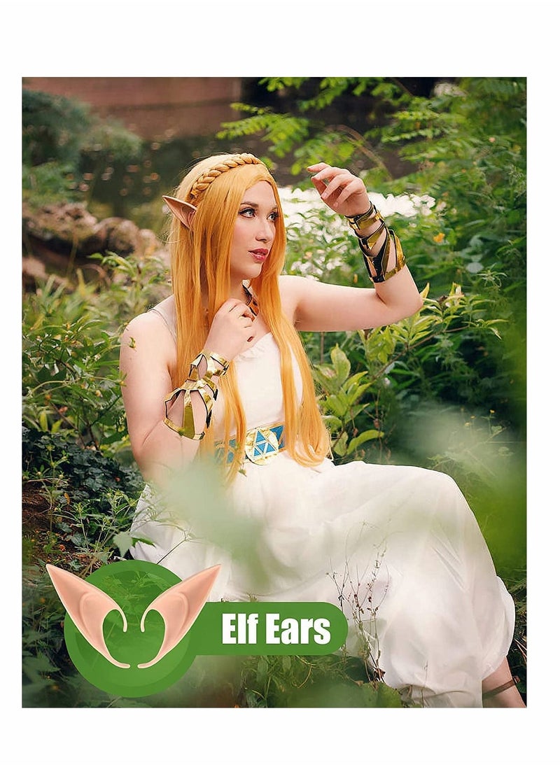 Y&D - Pixie Elf Ears, Latex Dress Up Ears for Cosplay Fairy Soft Pointed Tips Anime Party Costume Masquerade Accessories, Any Themed (Skin Tone, 1 Pair) - Image 1