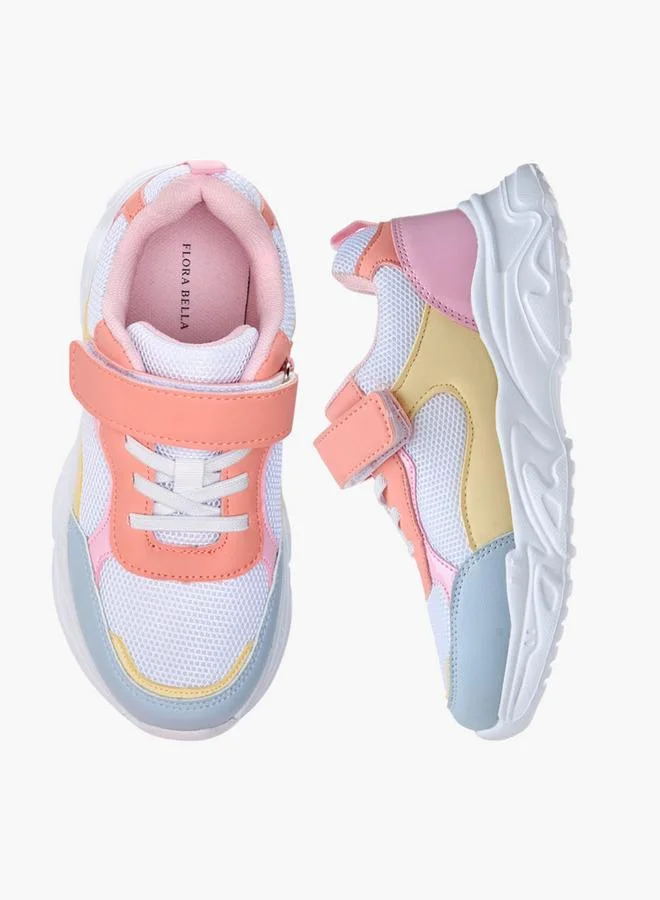 Flora Bella By Shoexpress Colourblock Sneakers with Hook and Loop Closure