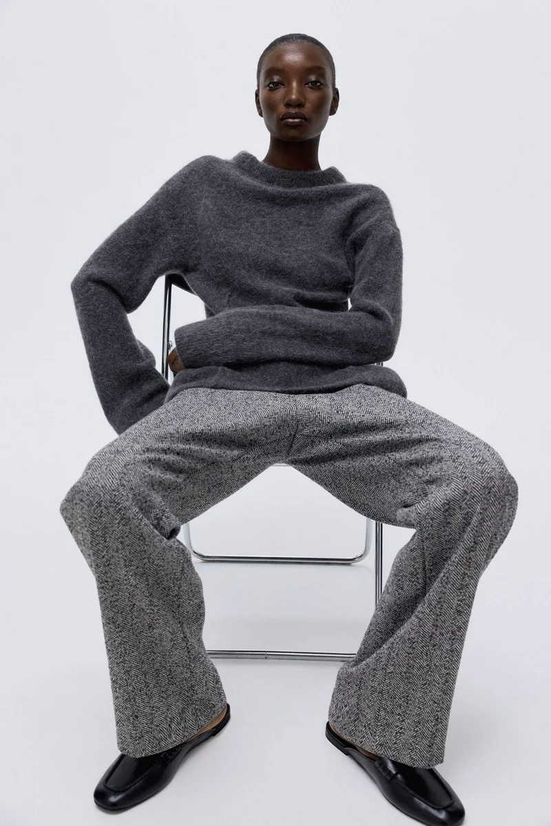 H&M Alpaca-blend peplum jumper