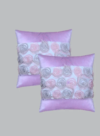 Donetella Cushion Cover, 45X45Cm 2-Pcs Decorative Throw Pillowcases Without Filler With Beautiful Abstract Art For Sofa Bed Living Room And Couch, Thistel