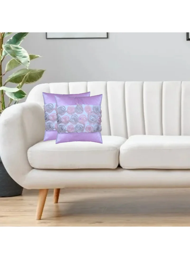 دوناتيلا غطاء وسادة، 45 × 45 سم (18 × 18 بوصة) قطعتان من أكياس الوسائد المزخرفة بدون حشو مع فن تجريدي جميل للأريكة التي تتحول إلى سرير وغرفة المعيشة والأريكة، ثيستل