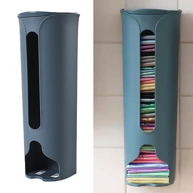 Garbage Bag Storage Dispenser: Wall Mounted Punch-Free Design - Space Saving Trash Bag Organizer for Kitchen Household Organization - Image 5