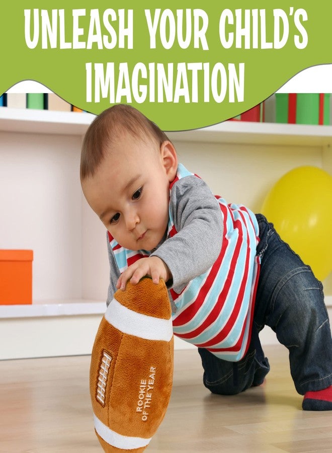 Playbees خشخيشة كرة قدم قطيفة للأطفال من بلايبيز - هدايا للأطفال الرضع، ألعاب كرة قدم للأطفال الصغار، خشخيشة وحلقات قطيفة، تعليم تفاعلي للأولاد والبنات - من عمر 0 إلى 36 شهرًا - Image 4