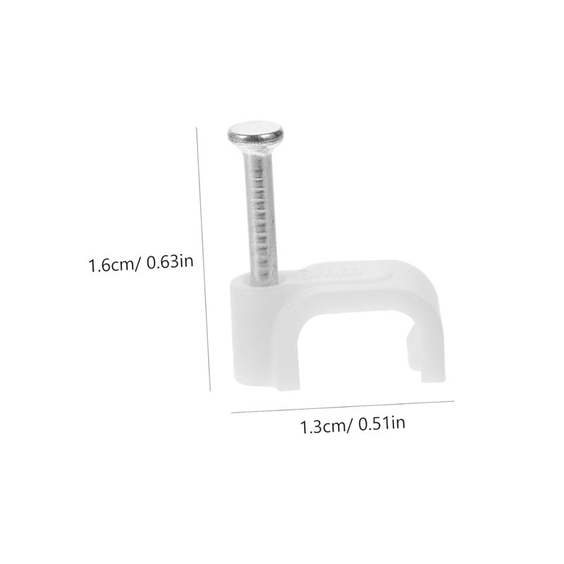 Tehaux 300pcs Cable Clips 1 6X1 3X0 8CM For Ethernet Speaker Wire Wall Easy Installation Cord Management - Image 3