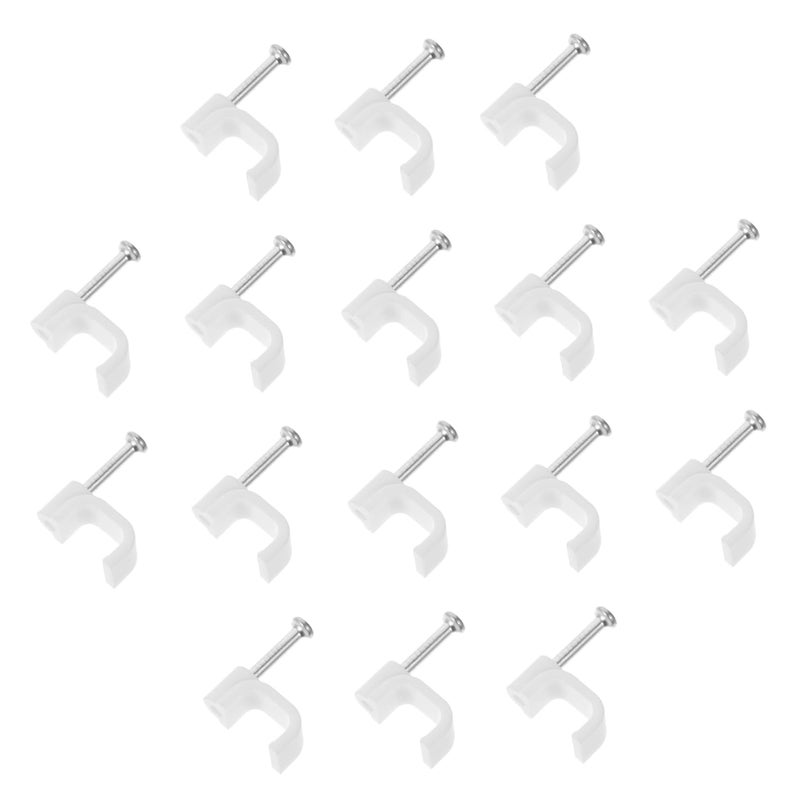 Tehaux 300pcs Cable Clips 1 6X1 3X0 8CM For Ethernet Speaker Wire Wall Easy Installation Cord Management - Image 2
