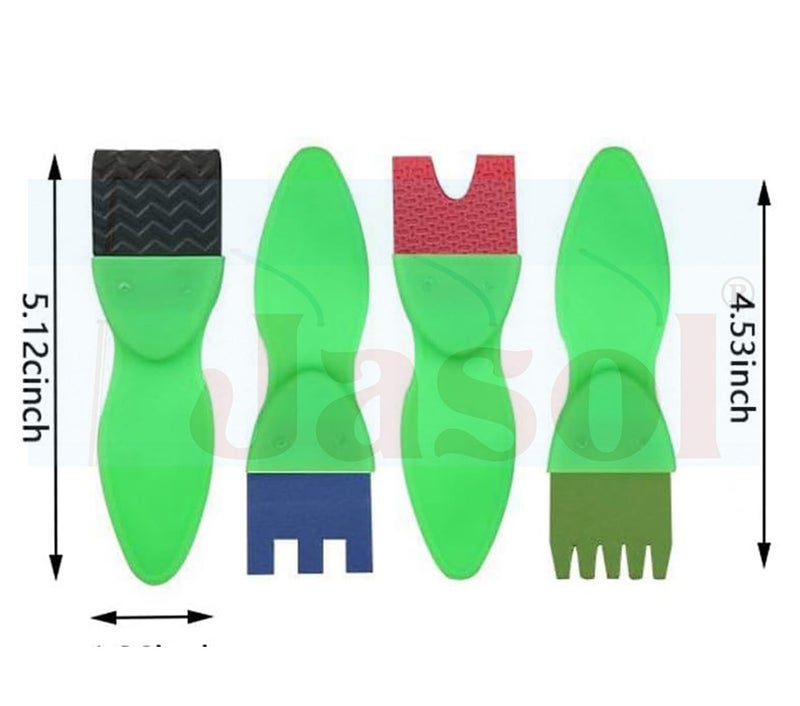 Jasol Sponge Paint Brushes, 4 Pack Textured Foam Brushes, Washable Painting Brushes for Toddlers Kids Early Learning Toys Foam Sponge Arts Crafts - Image 2