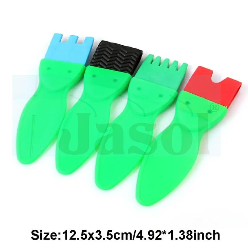 Jasol Sponge Paint Brushes, 4 Pack Textured Foam Brushes, Washable Painting Brushes for Toddlers Kids Early Learning Toys Foam Sponge Arts Crafts - Image 5