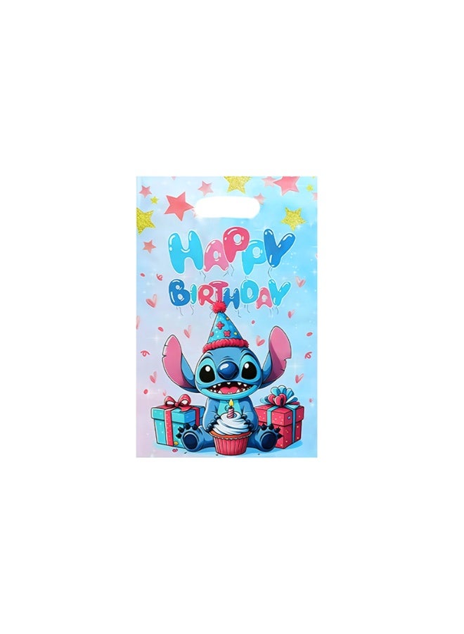 STITCH 20Pcs Stitch Party Favor Bags for Kids (4 Designs, 5 Each), Cute Stitch Gift Bags with Handles, Stitch Goodie Bags for Birthday Party Candy Treat Bags, Birthday Party Decoration Supplies - Image 4