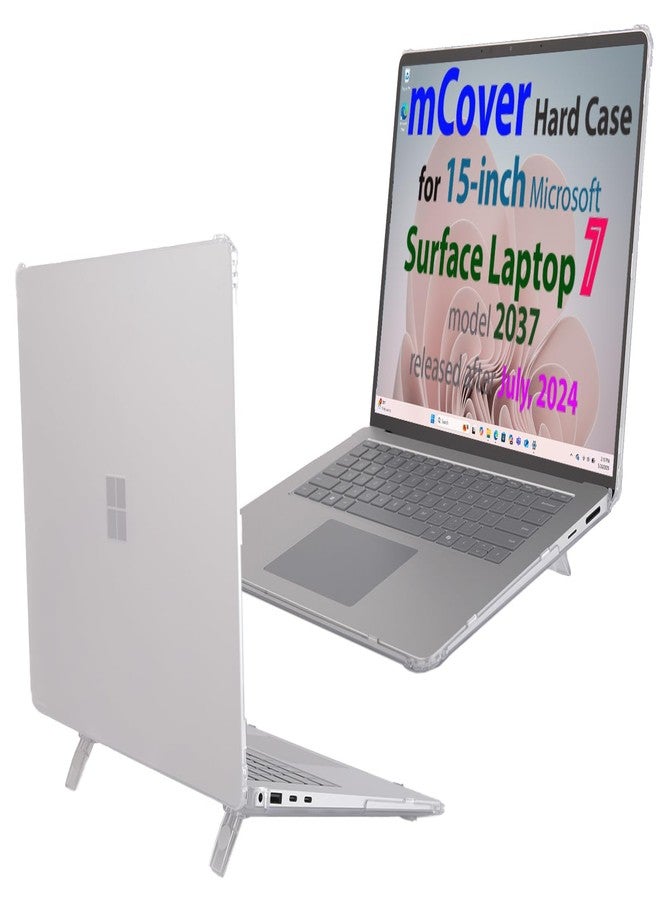 mCover Case ONLY Compatible for 2024+ 15" Microsoft Surface Laptop 7 (Model# 2037) Windows PC with ARM CPU and AI-Powered Copilot+ (NOT Fitting Other Surface Models) - Clear - Image 1