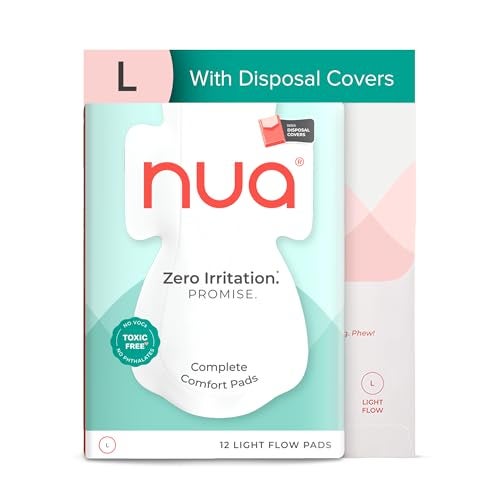 Nua Ultra-Safe Sanitary Pads For Women | 12 Ultra Thin Pads | Light-L | Safe on Skin | Toxic-Free & Rash-Free | Unscented | Leakproof | With 12 Secure Shield Covers| Made Safe - Image 1