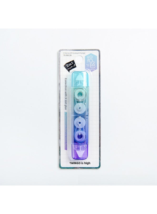 TwinGo Correction Tape Dot Glue Two-in-one Dual-use Correction Tape Gradient Student Portable Correction Tape - Image 1