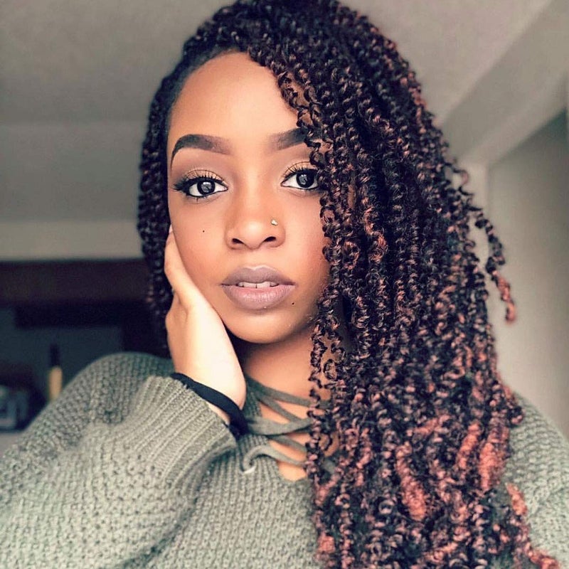 Beyond Beauty 90strands 8 Inch Fluffy Spring Twists Braiding Crochet Braids Bomb Twist Crochet Hair for Black WomenT1B 350