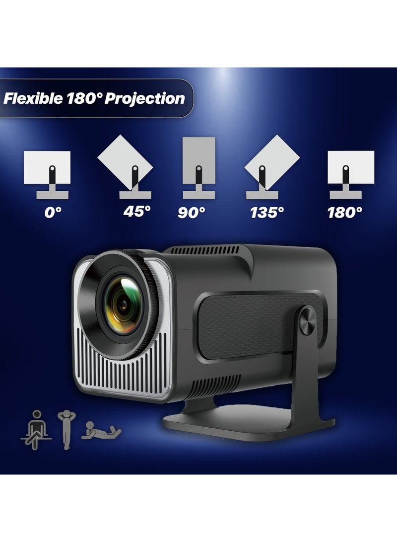 أيه بي جي HY320 4K بروجكتور صغير بنظام Android 11 بدقة Native 1080P و 390 ANSI، يدعم WiFi 6 مزدوج و BT 5.0، شاشة 1920*1080P، سينما محمولة مطورة من طراز HY300 مميزات المنتج - Image 2