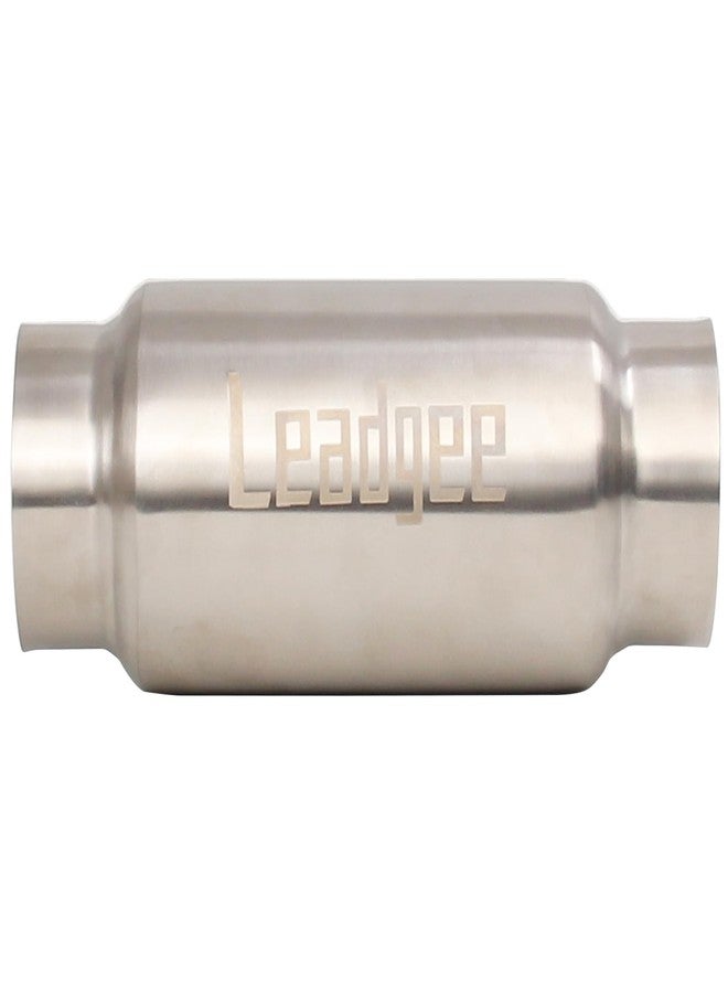 Leadgee 3" Inlet & Outlet Exhaust Resonator, 9" Overall Length Center Straight Through Stainless Steel Muffler,Polished - Image 5