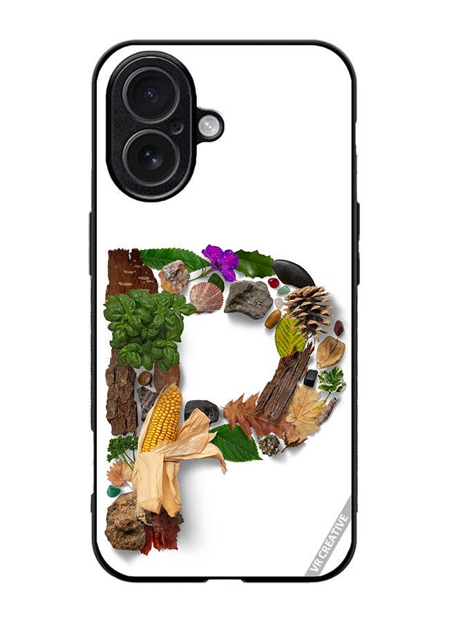 Protective Case Cover For Apple iPhone 17 Alphabet P Design Multicolour