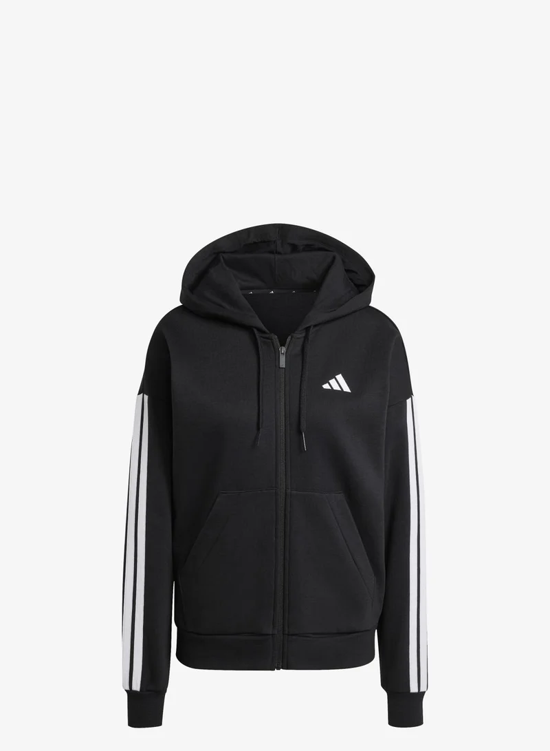 Adidas Essentials 3-Stripes Full-Zip Fleece Hoodie