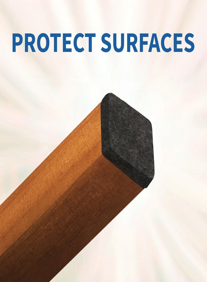 سوفت تاتش وسادات أثاث مربعة من اللباد شديدة التحمل من سوفت تاتش 4717895N لحماية الأرضيات الخشبية من الخدوش، مقاس 1 بوصة، عبوة من 48 قطعة، لون أسود - Image 5