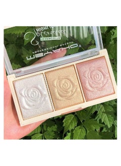 KASTWAVE 3 Colors Highlighter Eyeshadow Palette, Long Lasting Highlighter Makeup, Creamy Pigmented Eyeshadow Powder to Define Natural Eye Look  - Image 5
