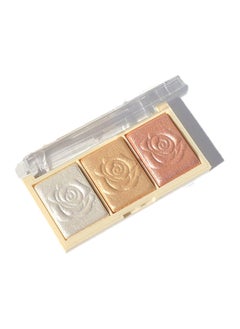 KASTWAVE 3 Colors Highlighter Eyeshadow Palette, Long Lasting Highlighter Makeup, Creamy Pigmented Eyeshadow Powder to Define Natural Eye Look  - Image 1