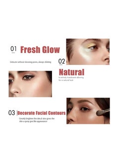 KASTWAVE 3 Colors Highlighter Eyeshadow Palette, Long Lasting Highlighter Makeup, Creamy Pigmented Eyeshadow Powder to Define Natural Eye Look  - Image 3