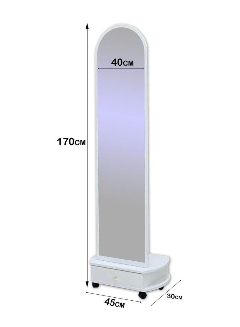 Living Floor Full Length Mirror with Holder 170*40*45cm - Image 5
