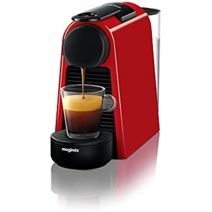 Dualit Nespresso Essenza Mini Coffee Machine Ruby Red Finish By Magimix - Image 1