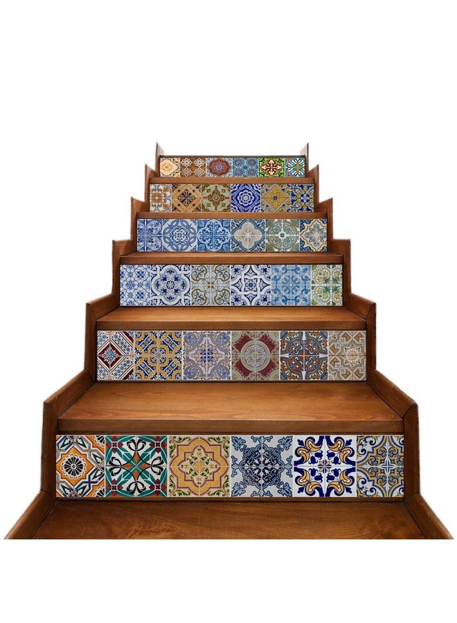 TUOKING 6 Strips Stair Risers Stickers Peel and Stick Stair Decals Removable Self-Adhesive Vinyl Staircase Stickers, 39.37" L x 7.08" W for 6 Steps - Image 2