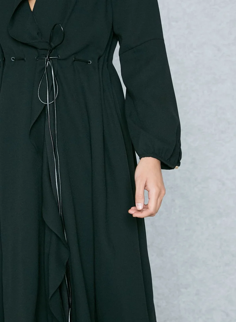 ELLA Ruffle Detail Self Tie Dress