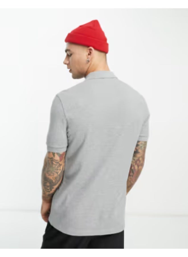 Fred Perry plain polo shirt in gray - Image 2
