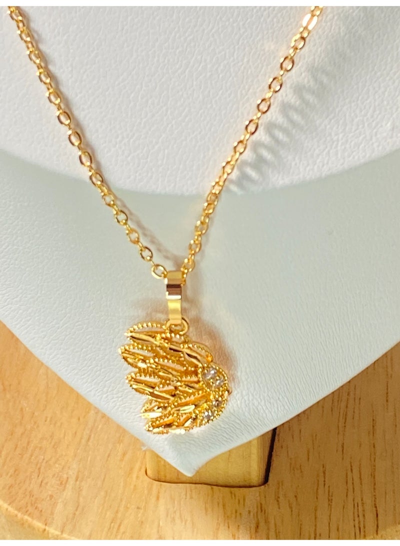 4-piece 22K gold-plated Arabic bridal wedding jewelry set - Image 5